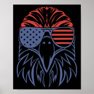 Affiche American Byld Eagle Usa Drapeau Chemise 4 juillet 