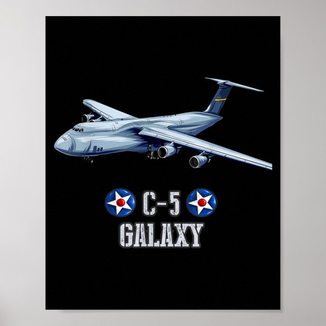 Affiche American C-5 Galaxy Military Transrt Aircraft  (Devant)