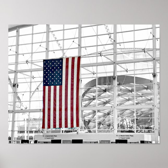 Affiche American Flag Architectural Denver Airport Art USA (Devant)