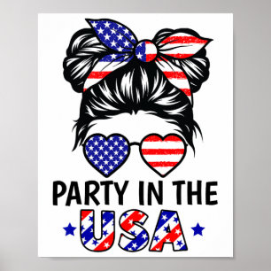 Affiche American Flag Party Aux Etats-Unis 4 juillet Patri