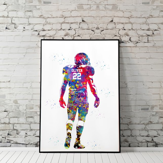 Affiche American Football Player (Créateur téléchargé)