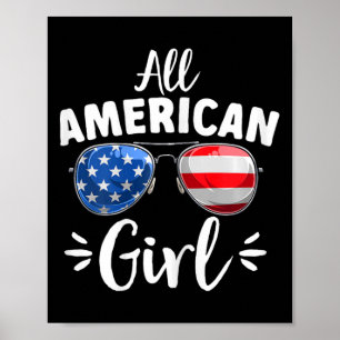 Affiche American Girl Girl 4 juillet
