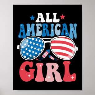 Affiche American Girl Sungles 4 Juillet Famille Correspond