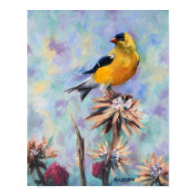 American Goldfinch on Thistle Fine Art