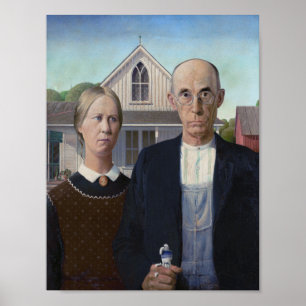 Affiche American Gothic - tube de dentifrice press