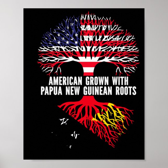 Affiche American Grown With Papua New Guinean Roots Usa  (Devant)