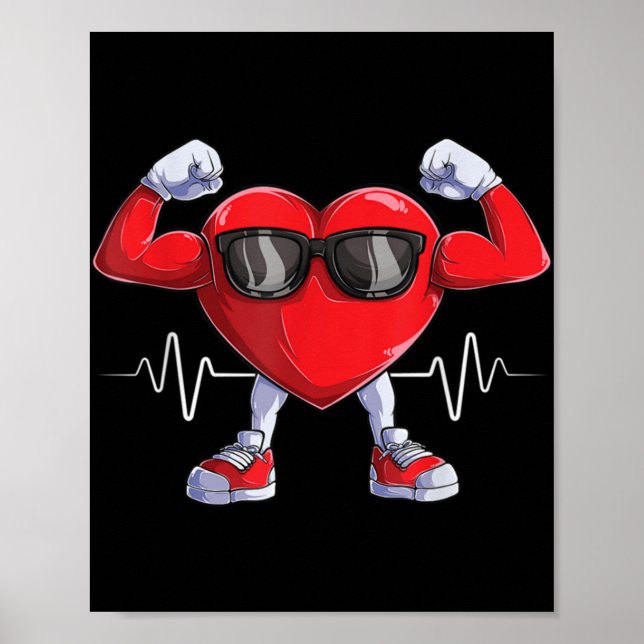 Affiche American Heart Disease Awareness Heart Month Heart (Devant)