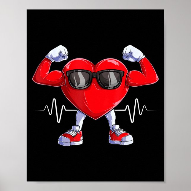 Affiche American Heart Disease Awareness Heart Month Heart (Devant)