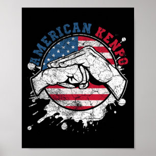 Affiche American Kenpo Karate Black Belt Dojo Martial Arts