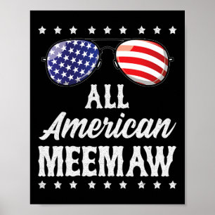 Affiche American Meemaw 4 juillet Fête de l'Indépendance P