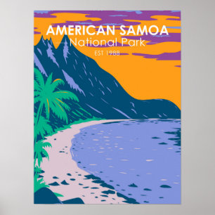 Affiche American Samoa National Park Ofu Beach