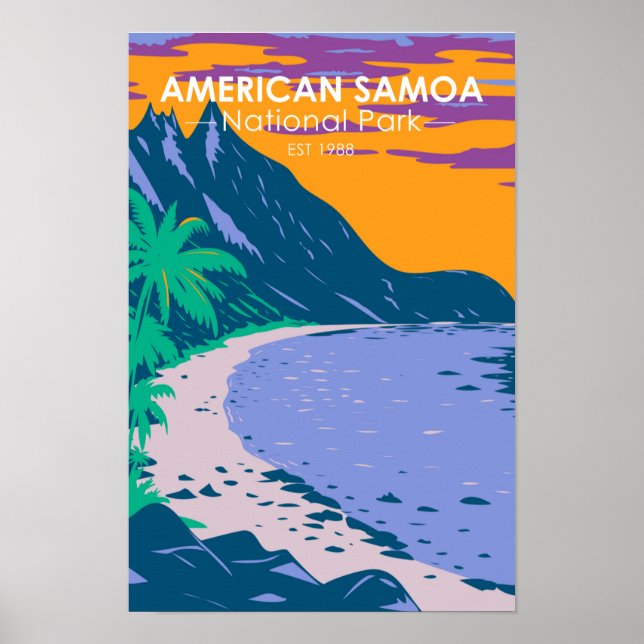 Affiche American Samoa National Park Ofu Beach (Devant)