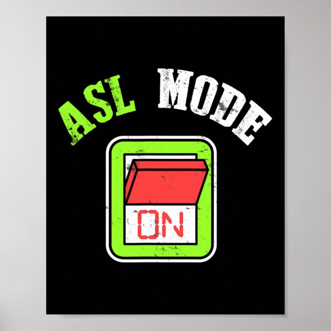 Affiche American Sign Language Asl Im Deaf Awareness  (Devant)