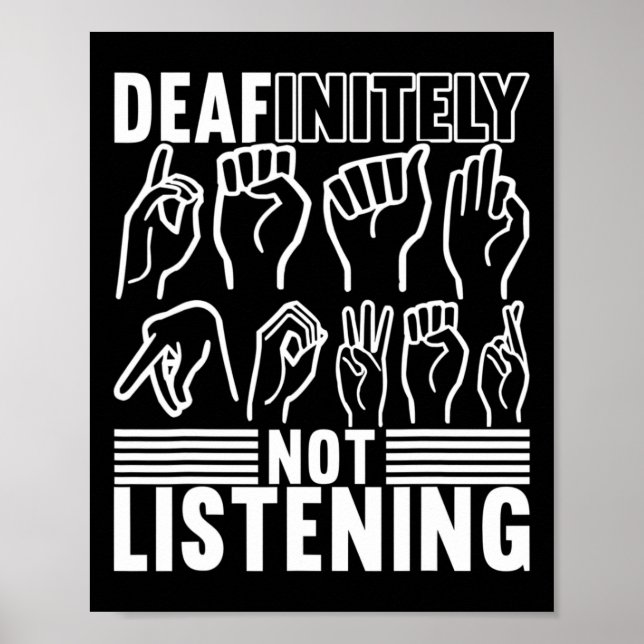 Affiche American Sign Language Deaf Awareness 1  (Devant)