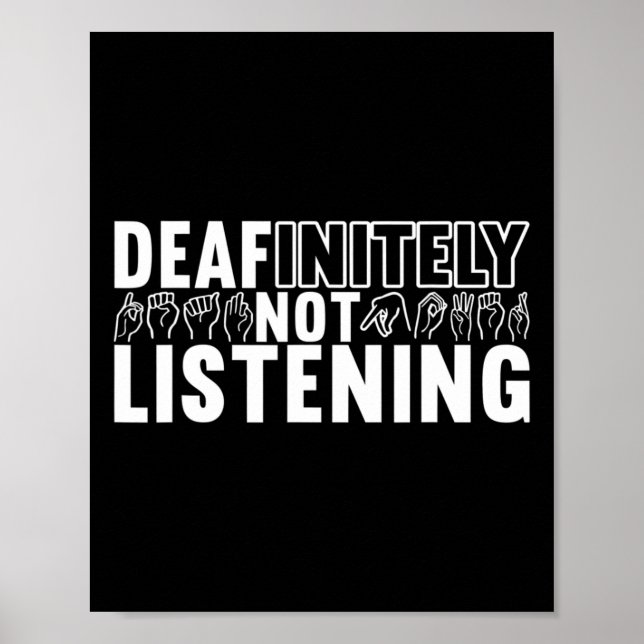 Affiche American Sign Language Deaf Awareness 9  (Devant)