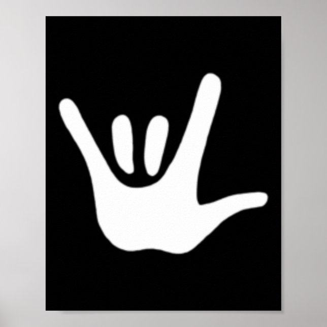 Affiche American Sign Language Love ASL Deaf Awareness (Devant)