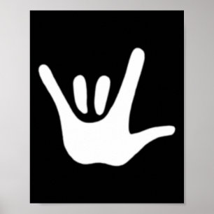 Affiche American Sign Language Love Asl Deaf Awareness