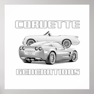 Affiche American Sports Car Icon