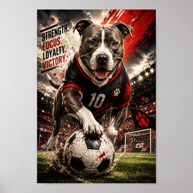 Affiche American Staffordshire Terrier Power Play (Devant)