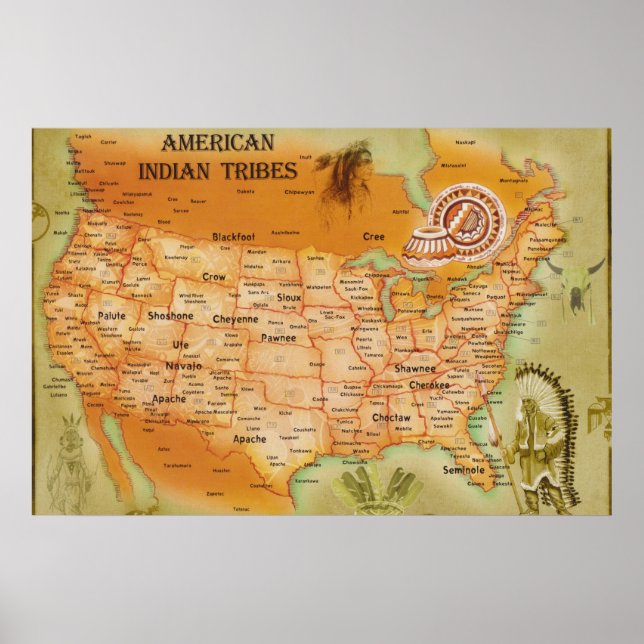 Affiche Amérindien (Devant)