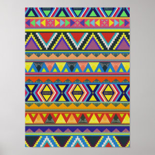 Affiche Amérindien du sud-ouest coloré