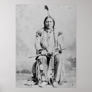 Affiche Amérindien Vintage Sitting Bull