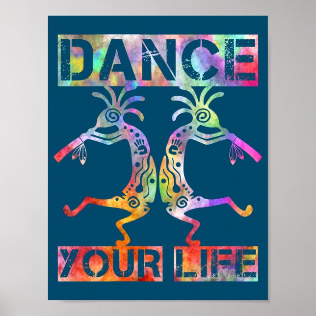 Affiche Amérindiens Kokopelli - Danse Ta Vie 3 (Devant)