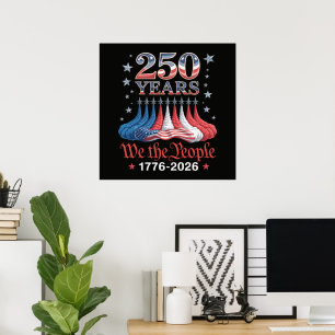 Affiche Amérique 250 Ans 4 juillet