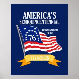 Affiche Amérique 250 Semiquincentennial 1776-2026 USA