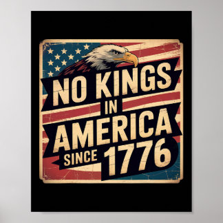 Affiche Amérique Drapeau 4 Juillet Décor Aucun Rois En Amé