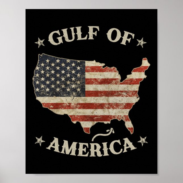 Affiche Amérique du Golfe des États-Unis Salutation Trump  (Devant)