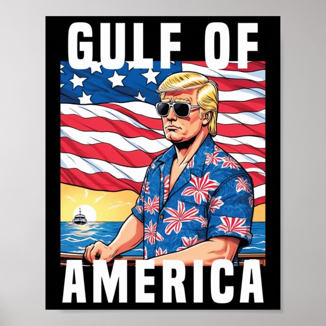 Affiche Amérique du Golfe des États-Unis Salutation Trump  (Devant)