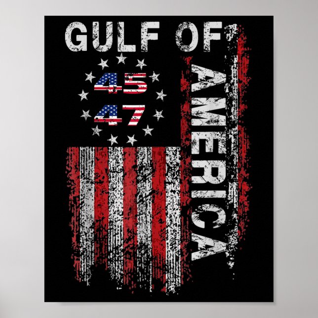 Affiche Amérique du Golfe des États-Unis Salutation Trump  (Devant)