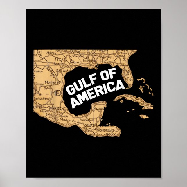 Affiche Amérique du Golfe des États-Unis Salutation Trump  (Devant)