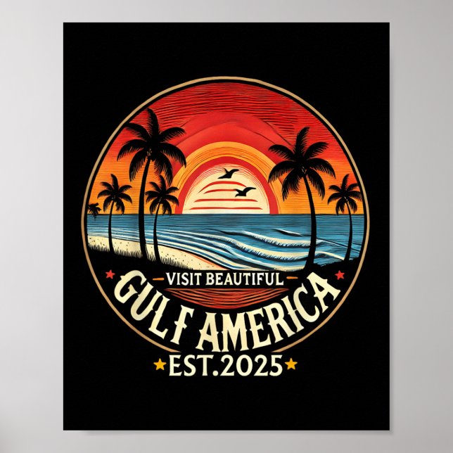 Affiche Amérique du Golfe Drôle Trump renommer (Devant)