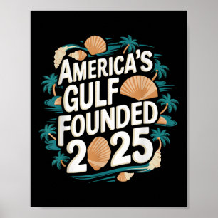 Affiche Amérique du Golfe Humour Trump Patriotique 2025 Pr