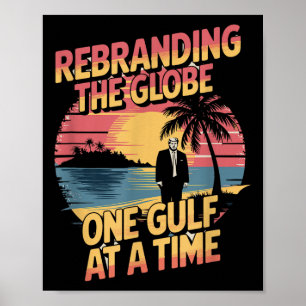 Affiche Amérique du Golfe Humour Trump Patriotique 2025 Pr