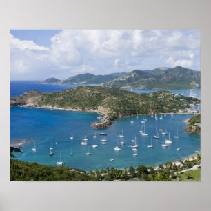 Affiche Amérique du Nord, Caraïbes, Antigua. Anglais