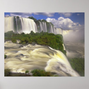 Affiche Amérique du Sud, Brésil, Chutes d'Iguazu. Glorieux