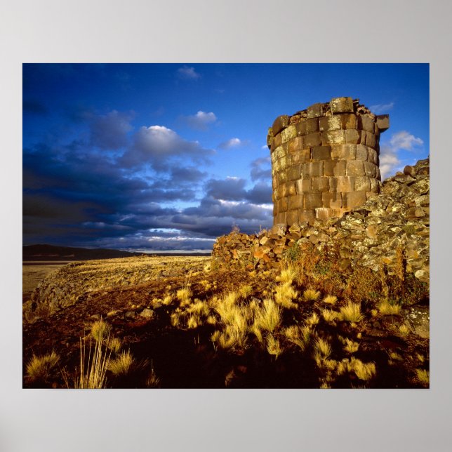 Affiche Amérique du Sud, Pérou, près du lac Titicaca. (Devant)