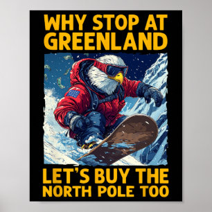 Affiche Amérique Eagle Snowboard Au Groenland Et Au Nord