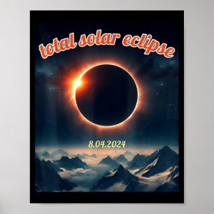 Affiche Amérique éclipse solaire texas 4.8.24 éclipse sola