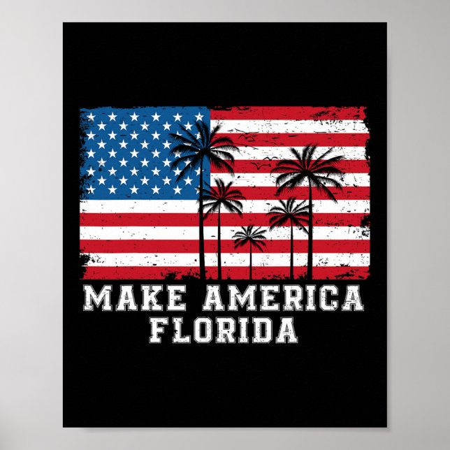Affiche Amérique Floride Desantis 2024 Trump Desantis Elec (Devant)