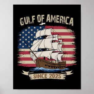 Affiche Amérique Golfe Mexique Président Trump Est 2025 Am