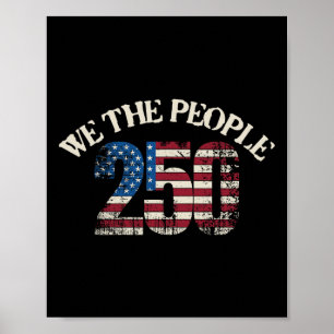 Affiche Amérique Nous Le Peuple 250e Anniversaire 4 Juille