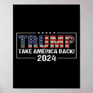 Affiche Amérique Retour Drapeau américain Trump 2024 Homme