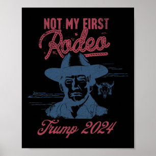 Affiche Amérique Retour Trump Cowboy Rodeo Election 2024 1