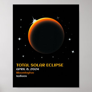 Affiche Amérique Totalité 04 08 24 Total Éclipse Solaire 2