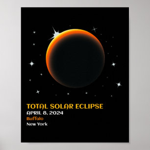 Affiche Amérique Totalité 04 08 24 Total Éclipse Solaire 2