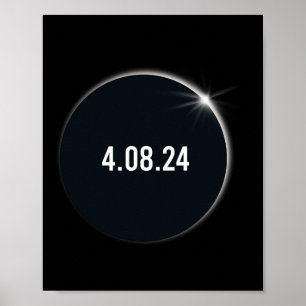 Affiche Amérique Totalité 04 08 24 Total Éclipse Solaire 2